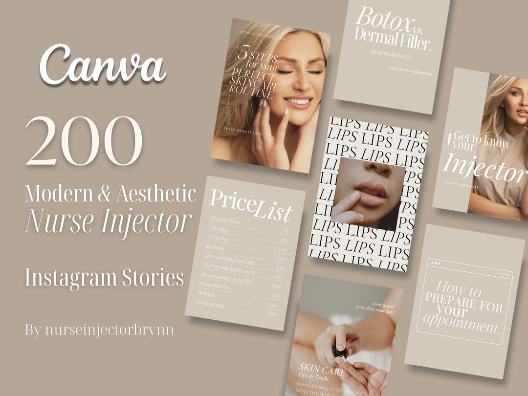 200 Nurse Injector Instagram Template Stories | Botox and Filler ...