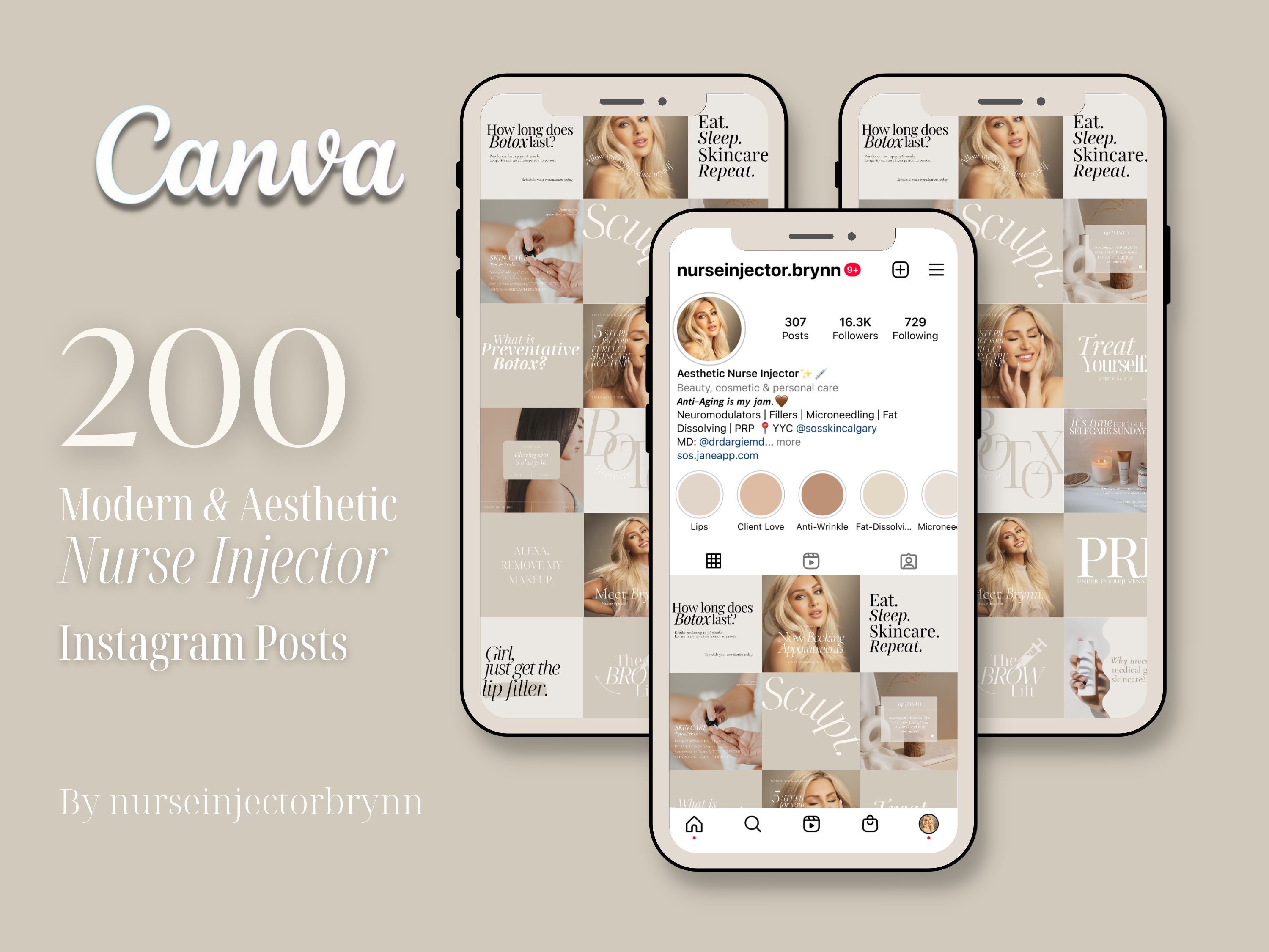 200 Nurse Injector Instagram Templates | Botox and Filler | Beauty ...