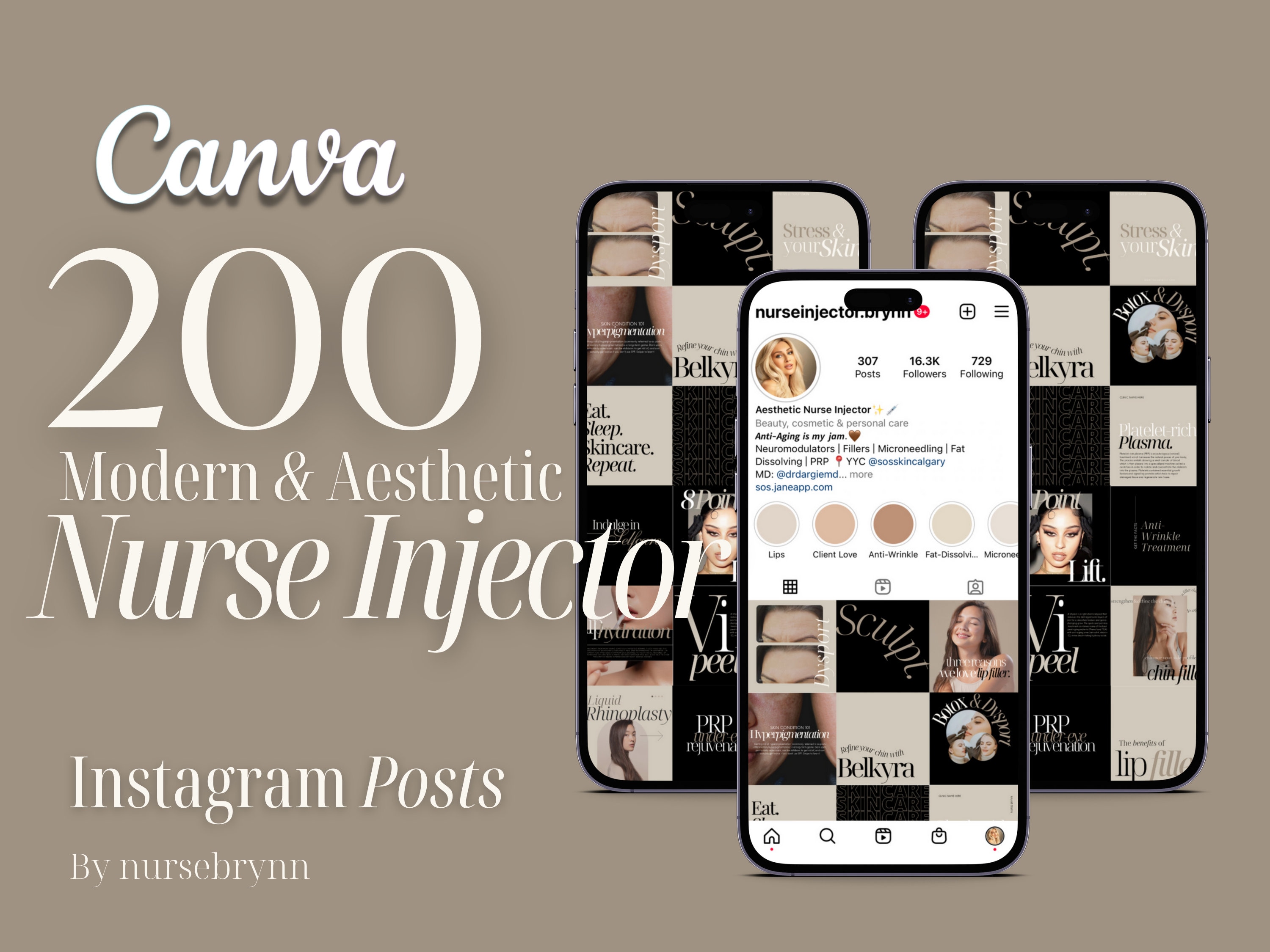 200 Nurse Injector Instagram Templates | Botox and Filler | Beauty ...