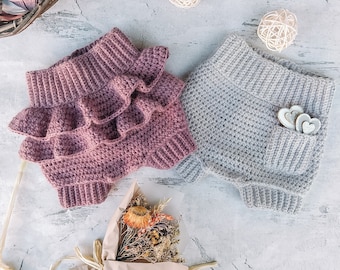 Crochet Bloomers pattern, Romper, Playsuit, Crochet Baby Overall, Newborn Crochet Pattern, Jumpsuit Pattern, Modern Crochet, Diaper Cover