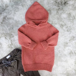 Knitting Pattern Knit Hooded Sweatshirt Clubhouse Raglan Hoodie