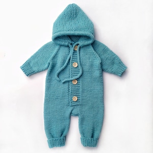 Knitting Jumpsuit Pattern, Baby Romper, Baby Jumpsuit, Baby Overall, Baby Onesie,