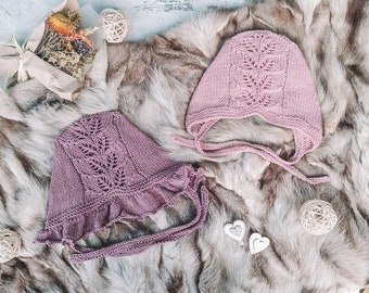 Patrón de tejer, Gorro de bebé, Hoja, Hojas, Patrón de tejido para niños y bebés, Patrón de gorro de punto, Patrón de gorro de punto, Patrón de tejido fácil