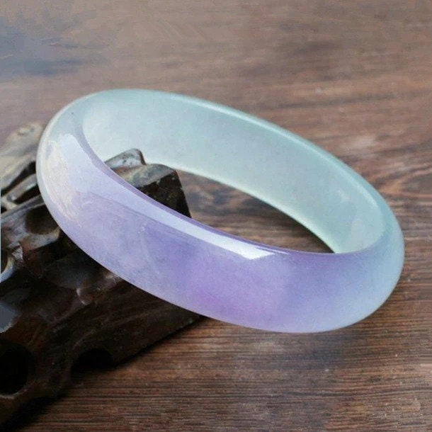Natural Violet Jade Bangle Real Jadeite Bangle Gemstone Etsy