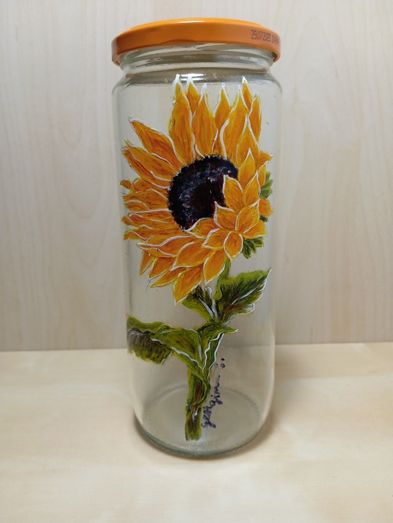 Tarro de cristal pintado a mano España