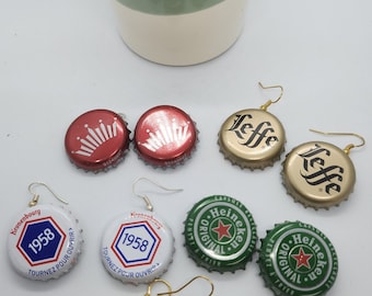 Beer capsule earrings of your choice