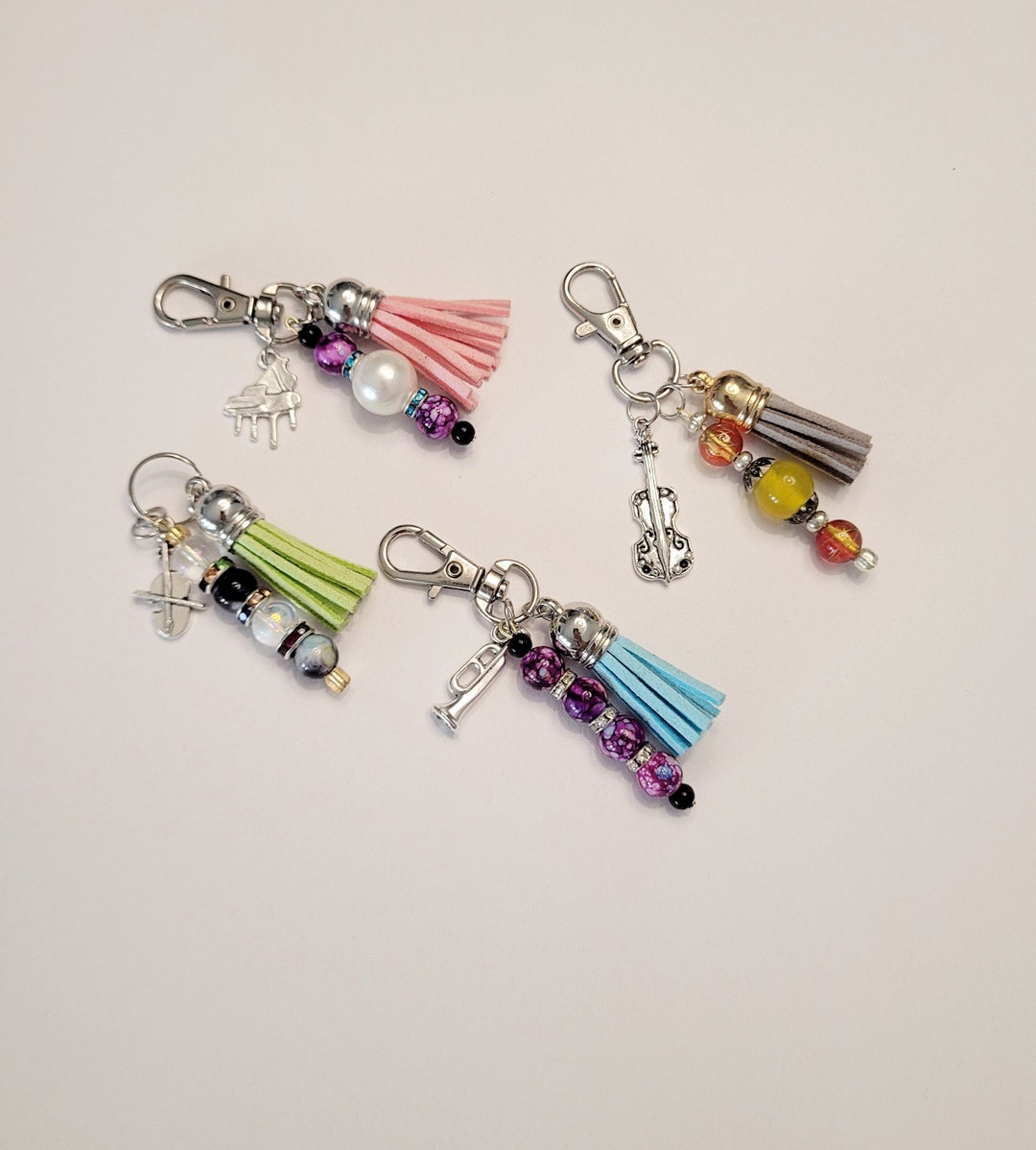 Musician Keychain/music Keychain/guitar/piano/purse Charm/backpack