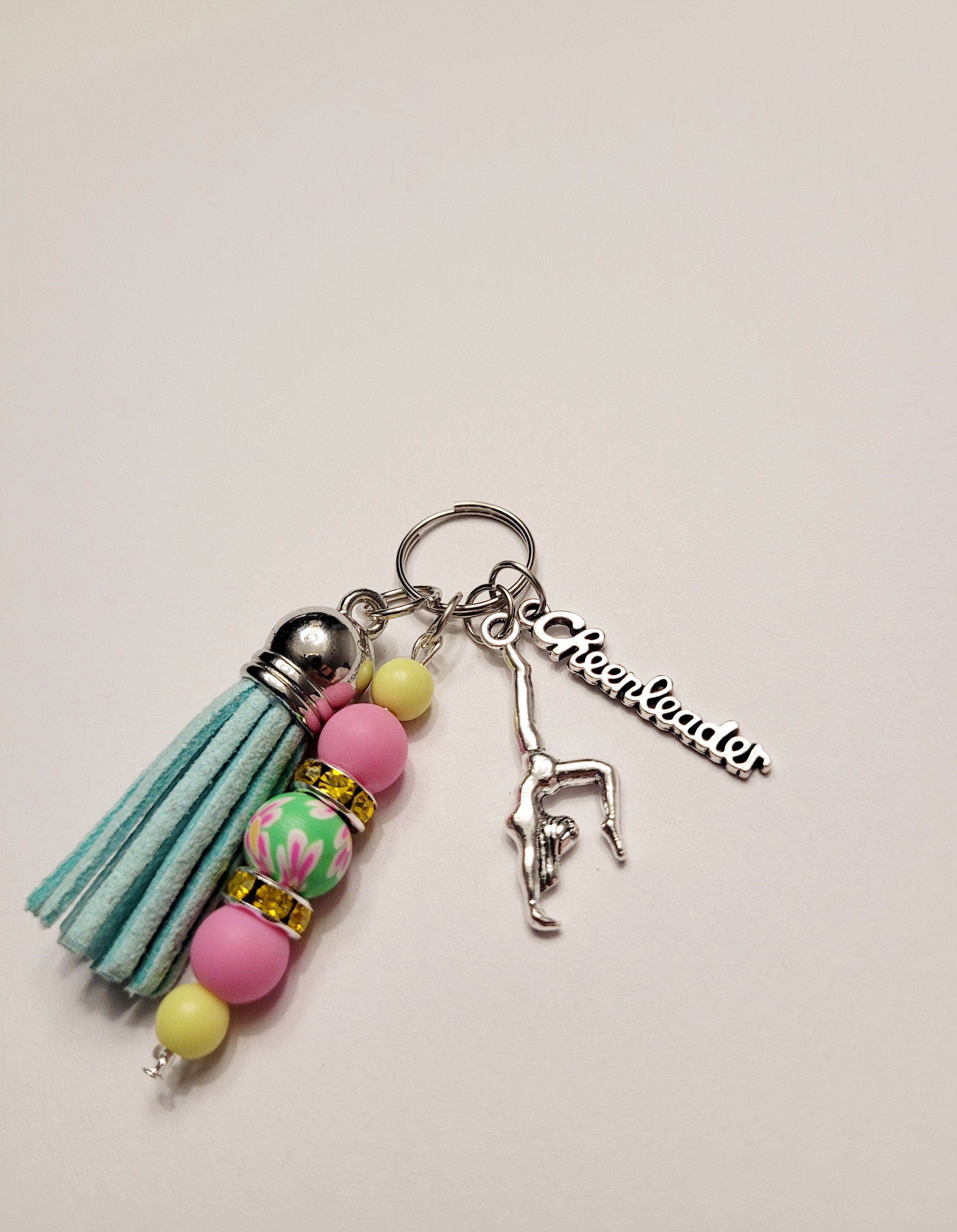 Cheerleader Keychain/purse Charm/backpack Charm/keychain/beaded ...