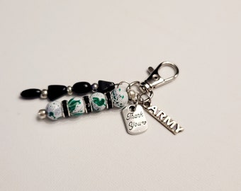 In Case of Emergency Chain Keyring Luggage Tag Zipper Pull Bag Key Ring