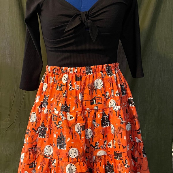 Trick or Treaters print Skirt