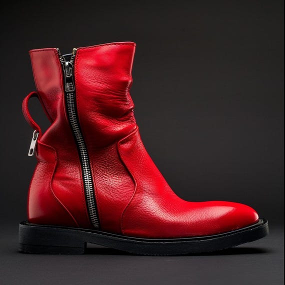 Bold Red Men\'s Boots(with no box) Hugo Boss Chukka Chonni Dark Red Ankle Boot Casual Designer  main image 3