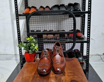 Men's Handmade Brown Leather Derby Shoes: Formal Oxford Dress Shoes