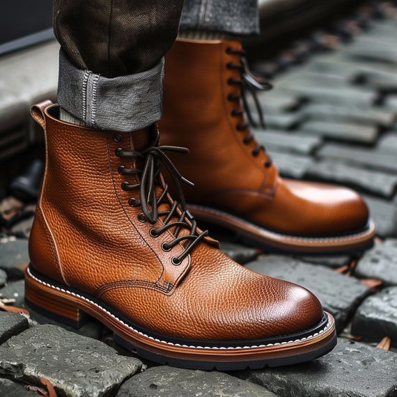 Italian leather hiking boots for mens clearance