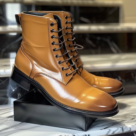italian leather dress boots Handmade Italian Leather Double Monk Strap Ankle Boots