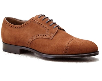 Tan Suede Oxford Dress Shoes | 3 Inch Height Increase