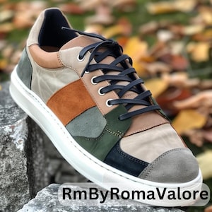 Multi Color Wildleder Vogue Schnürschuhe SNEAKER mit weißer Sohle | 3 "Zoll Höhe erhöhen