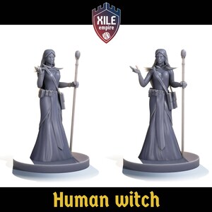 Sorcière humaine (bâton) 28 mm, D&D, Pathfinder, mz4250