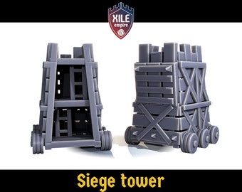 Board game siege tower, set of 6, pick a color