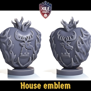 Emblemat Domu: Stannis Baratheon, zestaw 6 sztuk, wybierz kolor