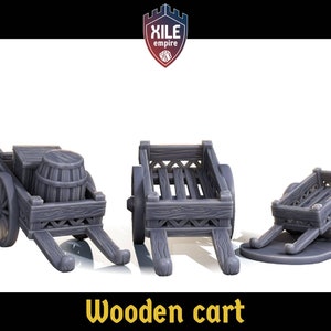 Wooden cart, 15mm/20mm/28mm, pick a color