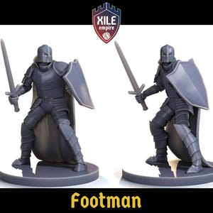 Fantassin (épée + bouclier) 28 mm, D&D, Pathfinder, mz4250