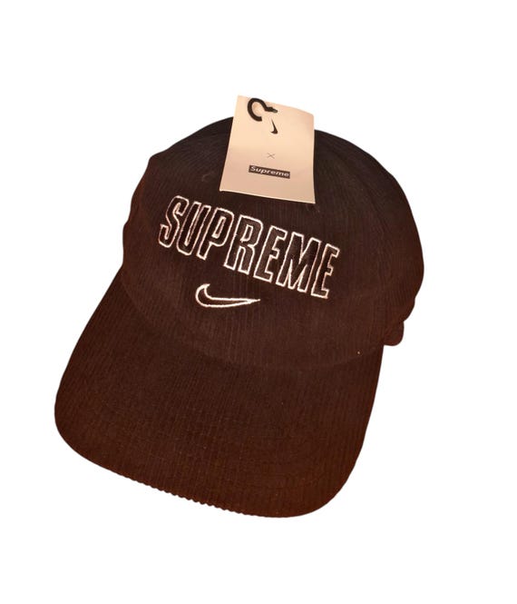 Gorra Nike x Supreme de pana negro – Nueva con etiqueta.