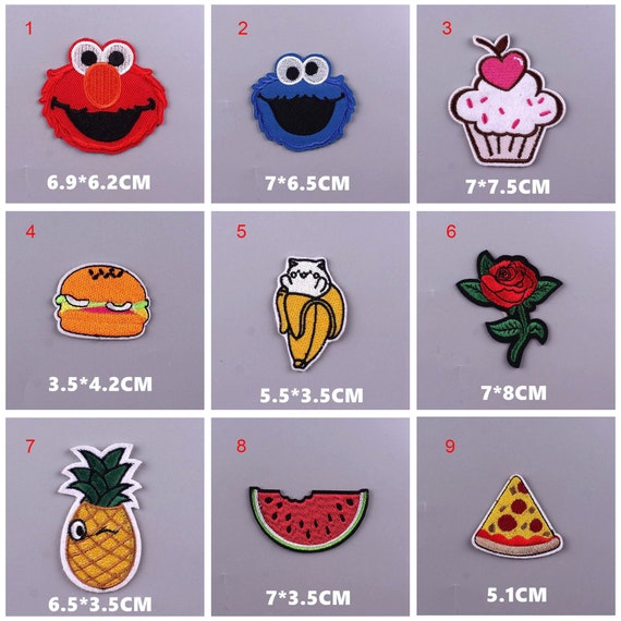 Cartoon Patch Stripe Embroidered Patches for Kid Clothes Stickers
