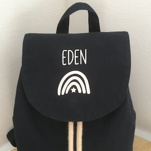 Sac à dos enfant en coton personnalisé - Sac de crèche/nounou - Sac d'école maternelle