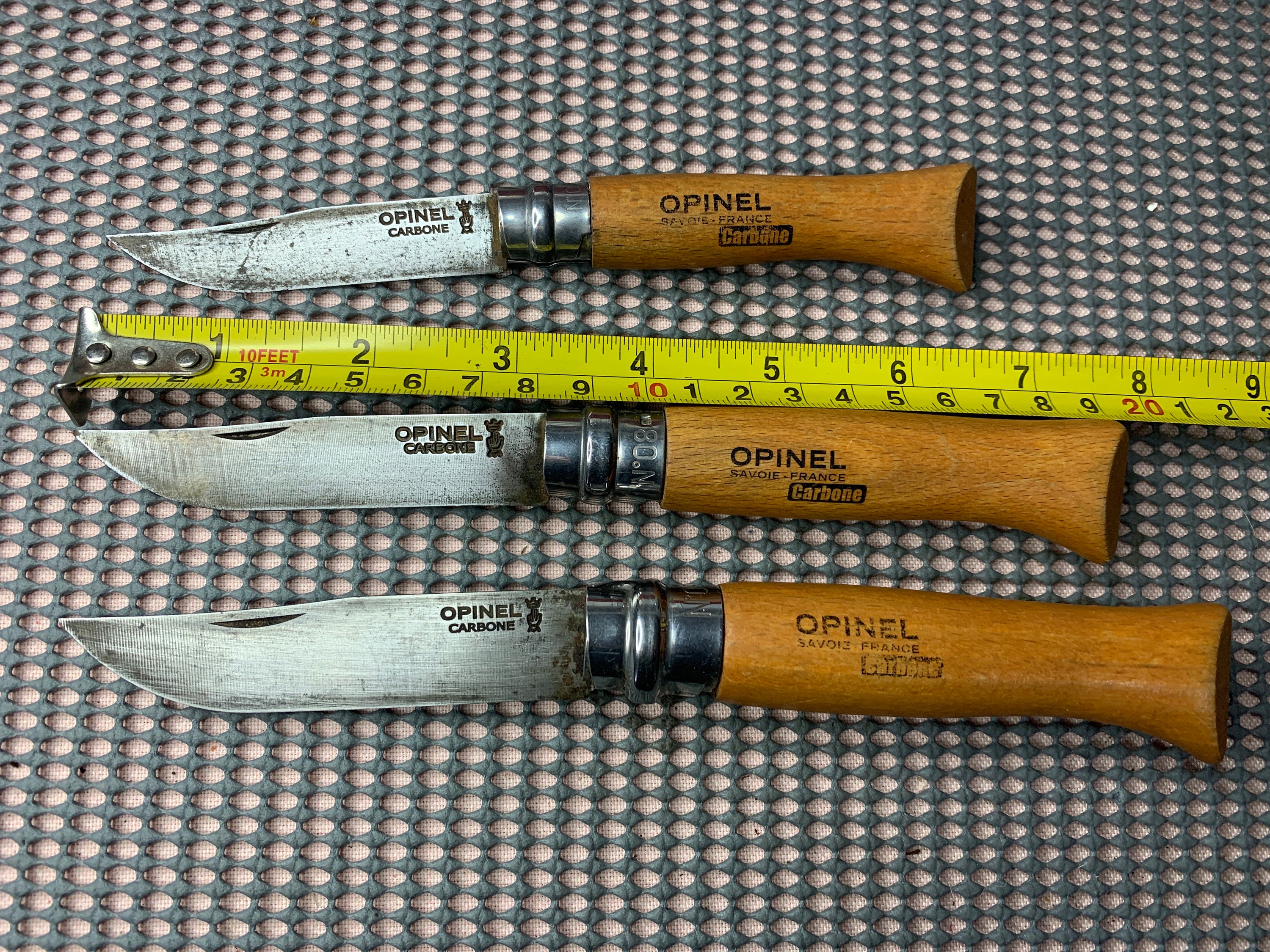 Opinel Animalia No.8 Knife Engraved Oak Handle 8.5cm Stainless Steel Blade  