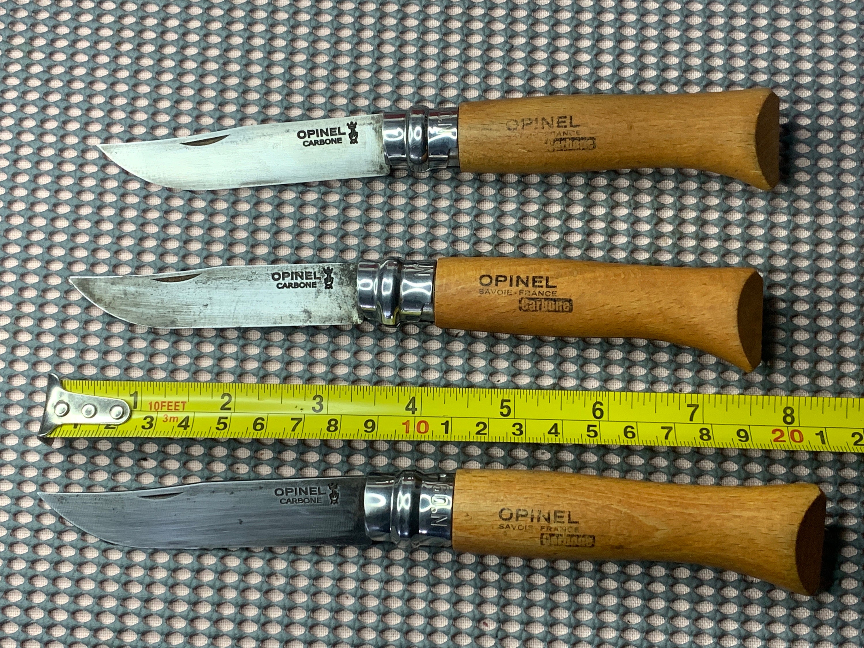 Vintage 1st CHOIX OPINEL 7.75 Wood Handle Folding Knife France main  couronnee