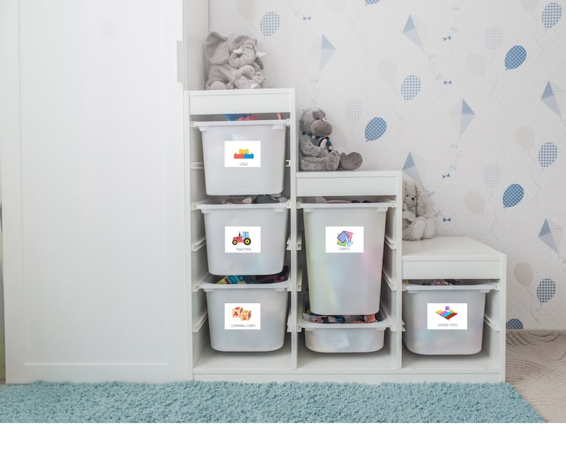 88 Printable Toy Trofast Bin Storage Labels Visual Pictures Etsy