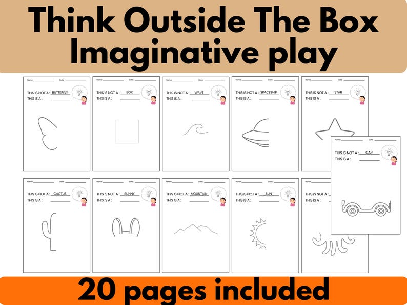 Creative Drawing Prompts for Kids – 20-page Finish the Line Art Pack ...