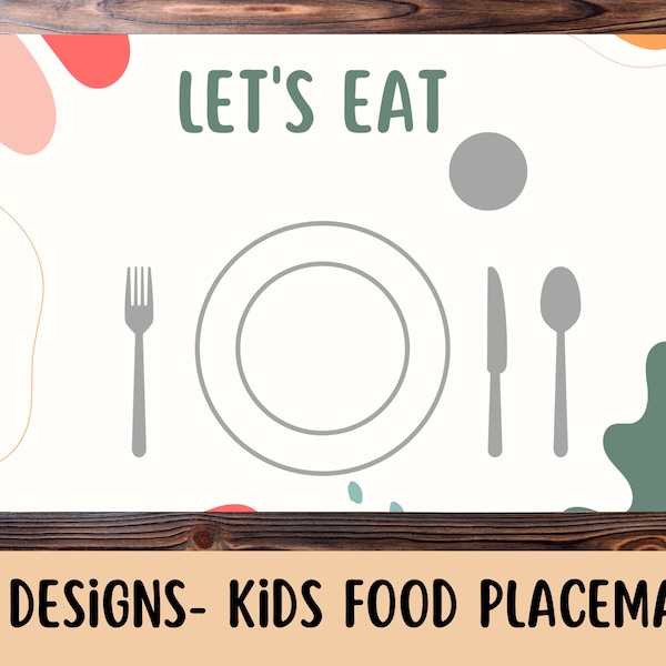 Printable Montessori Placemat , Pickey Eaters, Kids Food CHart, Educational Placemat ,Kids Placemat , Toddler Placemat , Digital Download