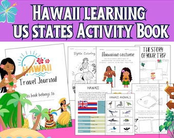 Hawaii State Study Pack | Printable Classroom Activities | US Geography & History Worksheets | Digital Download | Road Trip Learning Pack