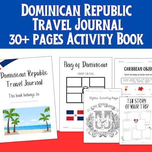 Dominican Republic Kids Travel Activity Book & Vacation Journal | Printable learning activities | Flag craft| USA country learning