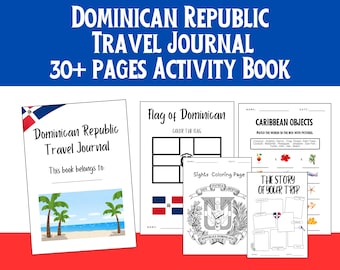 Dominican Republic Kids Travel Activity Book & Vacation Journal | Printable learning activities | Flag craft| USA country learning