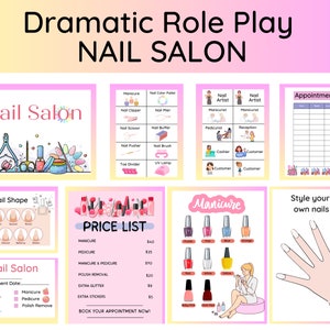 Nail Salon Dramatic play , learning role play, Manicure Pretend play, Pedicure toddler girl, homeschool, playroom, kids activity