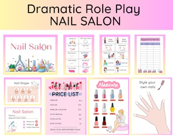 Nail Salon Dramatic play , learning role play, Manicure Pretend play, Pedicure toddler girl, homeschool, playroom, kids activity