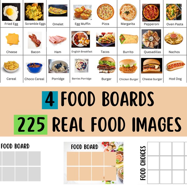 Food Chart For Autism Kids Etsy UK Food Chart For Autism Kids Etsy UK