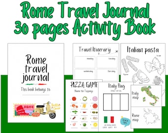 Let’s explore Rome! Italy Travel Activities, Kids Printable worksheets for Italy ,coloring pages, Italian Flag craft, Italian food, Spy game