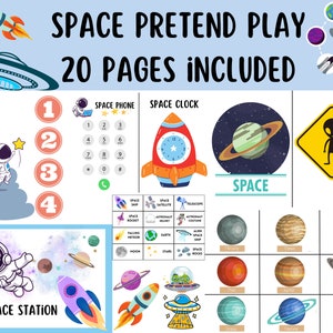 宇宙ステーションごっこ遊びの印刷物、宇宙劇遊び、子供の保育、育児活動、宇宙飛行士のロールプレイ