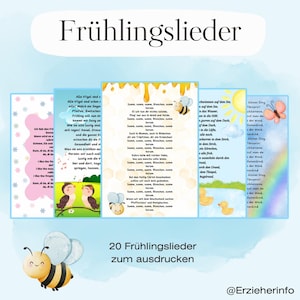 20 canzoni primaverili per bambini – da scaricare e stampare | PDF digitale