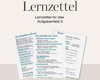 Erzieherlernzettel Aufgabenfeld 3