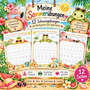 Sommarövningar för barn med grepp | 12-sidig PDF | Förskola/dagis | Arbetsblad för finmotorik | Sommarinlärningsspel | Utskrivbar