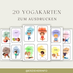 Yoga-Karten für Kinder | Digitaler Download | Spielerisches Yoga für zu Hause/Kita und Schule
