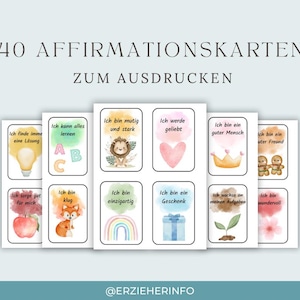 Affirmation cards for children | Digital download | positive and empowering messages
