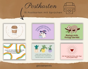 15 postales para educadores diseñadas con cariño: citas motivacionales y de agradecimiento