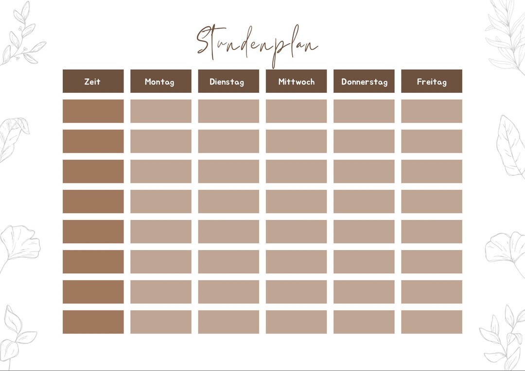 Stundenplan Aesthetic - Etsy