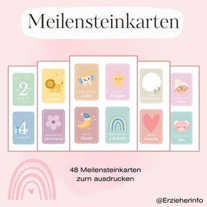 Meilenstein-Karten für Babys & Kinder| Digitaler Download von 1 Monat bis 5 Jahren