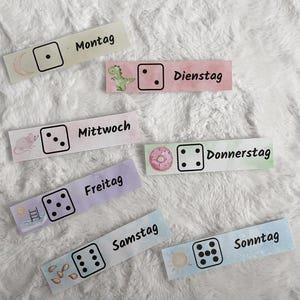Wochentage Vorlagen